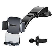 Тримач для мобільного Baseus Easy Control Clamp Car Mount Holder (A Set) Black, фото 5