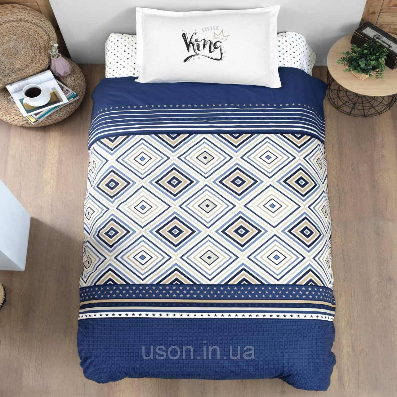 Комплект постільної білизни ранфорс підлітковий Clasy Little King, фото 1