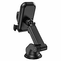 Тримач для мобільного HOCO CA76 Touareg one-touch center console car holder Black, фото 5