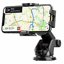 Тримач для мобільного HOCO CA76 Touareg one-touch center console car holder Black, фото 6