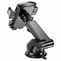 Тримач для мобільного HOCO CA83 David one-button center console car holder Black, фото 4