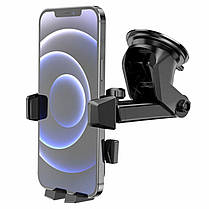 Тримач для мобільного HOCO CA83 David one-button center console car holder Black, фото 5