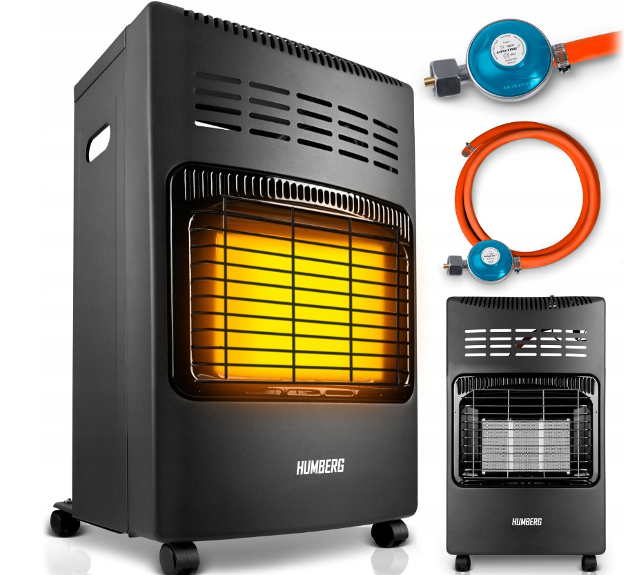 Газовий нагрівач Humberg 4200 W, чорний