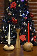 Уникальные деревянные подсвечники в скандинавском стиле, подсвечники ручной работы