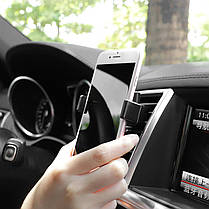 Тримач для мобільного HOCO CA38 Platinum sharp air outlet in-car holder Black, фото 6