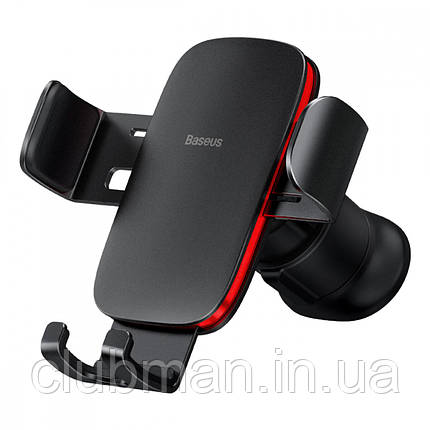 Тримач для мобільного Baseus Metal AgeII Gravity Car Mount(Air Outlet Version)Black, фото 1