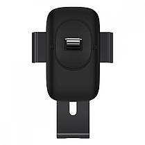 Тримач для мобільного Baseus Metal AgeII Gravity Car Mount(Air Outlet Version)Black, фото 6