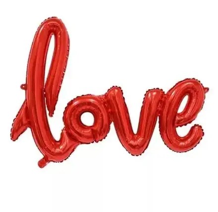 Фольгована кулька надпис "Love" червона (67х102 см) 1 шт