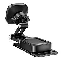 Тримач для мобільного HOCO H4 Mike magnetic car mount(center console) Black, фото 4