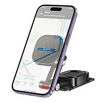Тримач для мобільного HOCO H4 Mike magnetic car mount(center console) Black, фото 5