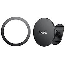 Тримач для мобільного HOCO H13 Fine jade ring magnetic car holder(center console) Black, фото 4