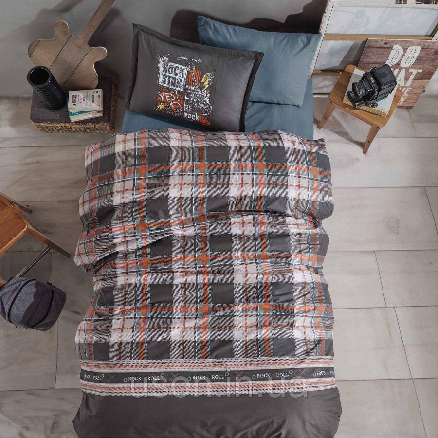 Комплект постільної білизни ранфорс підлітковий Rock N Roll, фото 1