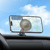 Тримач для мобільного BOROFONE BH91 Ring magnetic car holder(center console) Black, фото 6