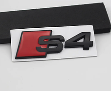 Емблема наліпка S4 AUDI (Ауді) - Чорний глянець 100х36 мм, фото 4
