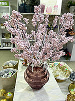 Декоративная ветка с ягодами во льду 68 см ( розовый )