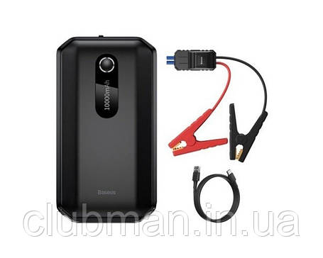 Автомобільний пуско-зарядний пристрій Baseus Super Energy Air Car Jump Starter(10000mAh) Black, фото 1