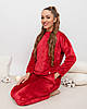 Піжама жіноча костюм домашній махровий жіночий кофта зі штанами Бордовий, фото 5