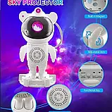 Великий нічник Проєктор зоряного неба та місяця Астронавт Космонавт Лазерний з BT колонкою пультом і таймером, фото 6
