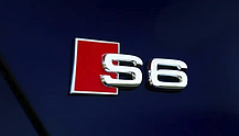 Емблема наліпка S6 AUDI (Ауді) - Чорний глянець 100х36 мм, фото 5