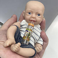 Антистресс Кукла с литого силикона мальчик 16 см Реборн