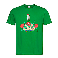 Зеленая мужская/унисекс футболка Crabs with money (11-27-7-зелений)