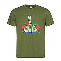 Армейская мужская/унисекс футболка Crabs with money (11-27-7-армійський)