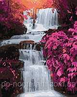Картина за номерами, (KHO2862), Тропічний водоспад, 40 х 50 см, Идейка, (Без коробки)