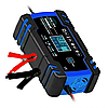 Зарядний пристрій для автомобільного акумулятора Foxsur 12V-24V 8A (Синій), фото 2