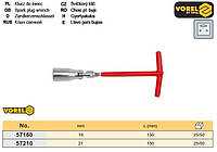Ключ свечной Польша шарнирный 16 мм VOREL-57160