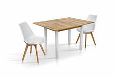 Кухонний стіл трансформер Скай Мікс меблі, колір дуб тахо, білий, фото 5