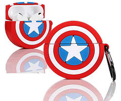 Чохол для AirPods 3 - (Капітан Америка) Captain America (3D), силіконовий