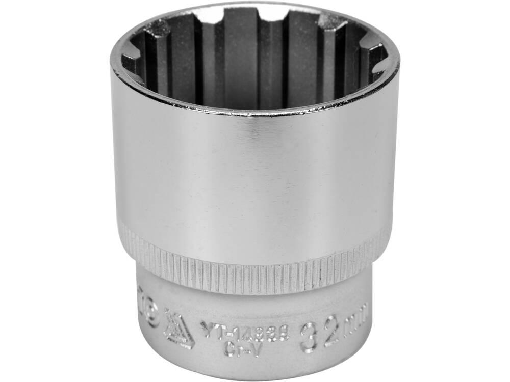 Головка торцева "Spline" 1/2" коротка YATO 32 мм