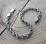 Срібний браслет плетіння Струмок (Чайка), фото 2