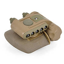 Тактичний Ліхтар з кріпленням на каску, одяг (Біле, червоне світло, IFF маяк) WEX029 - TAN, фото 2