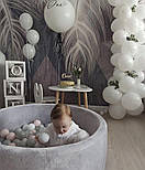 Дитячий сухий басейн/ігровий - манеж сірий велюр + 200 кульок., фото 6