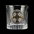 Подарунковий набір для віскі "Генштаб" графин та 6 склянок з декоративними накладками, фото 3