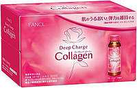 Fancl Deep Charge Collagen пептид коллагена питьевой 3000 мг + витамин С,10 флаконов по 50 мл вкус персик