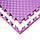 Мат-татамі (Мат-пазл ластівчин хвіст) WCG  EVA 100х100х2 cm Фіолетово-рожевий, фото 3