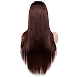 Перука рівна аніме 70 см без чубчика "Шатенка", фото 2