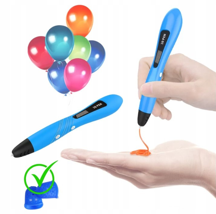 3D-ручка для творчості 3dCity P300 PLUS MAGIC PREMIUM PLA/PCL/ABS з комплектом PCL ниток 3х5 м Синя