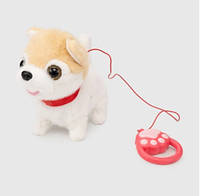 Мягкая интерактивная собачка Шпиц на поводке Лучший друг (лает, ходит, виляет хвостом) PL82305