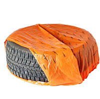 Пакети для шин і коліс, 4 ШТ, LDPE, 100СМ Х 100СМ, Жовтогарячі