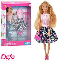 Кукла для девочек с нарядами DEFA 8296 2 вида, обувь