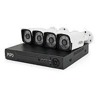 Комплект видеонаблюдения Pipo Outdoor 007-4-2MP (4 уличных камеры, кабеля, блок питания, видеорегистратор
