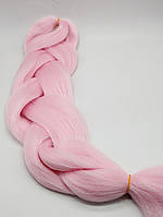 Канекалон для волос однотонный Нежный канекалон розового цвета Канекалон для афрокос