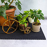 Килимок підкладка під горщик вазон кашпо, водовідштовхувальний грязезахисний OSPORT 80х60 см (R-00047) Чорний, фото 3