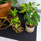 Килимок підкладка під горщик вазон кашпо, водовідштовхувальний грязезахисний OSPORT 80х60 см (R-00047) Чорний, фото 4