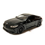 Іграшкова машинка металева BMW M8 Competition Coupe, БМВ, чорна, звук, світло, інерція, откр двері, багажник, капот, Автоексперт,, фото 2