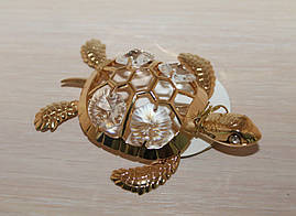 Позолочена фігурка з кристалами Сваровські "Морська черепаха" AR-3942