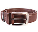 Чоловічий ремінь зі штучної шкіри під штани 301115 коричневий, фото 2